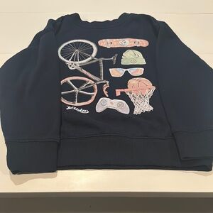 Old Navy Black and Blue Graphic Sweatshirt